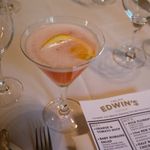 The Edwin, a signature cocktail made with vodka, St. Germain, coconut rum, triple sec, sour mix, pineapple and cranberry juices<br>